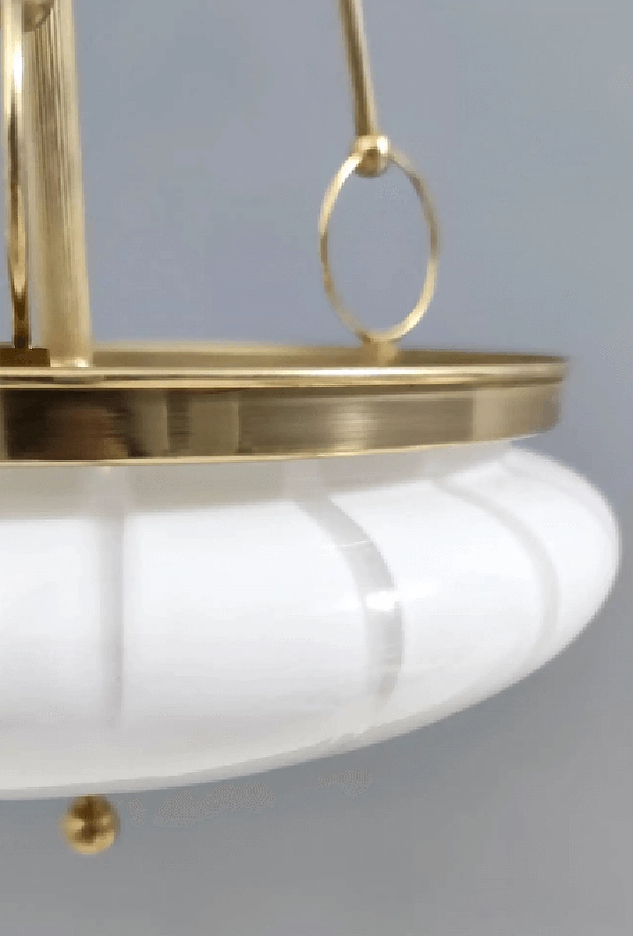 Murano glass and brass chandelier in neoclassical style, 1960s 8