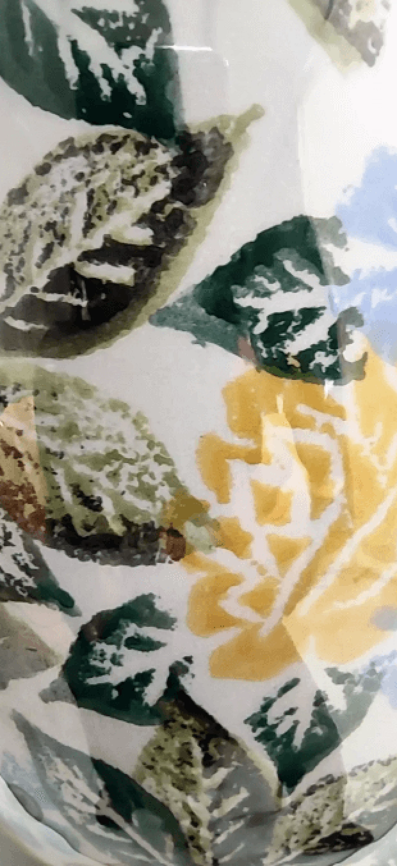 Vaso da fiori in porcellana di Bassano dipinta con motivi floreali, anni '60 8