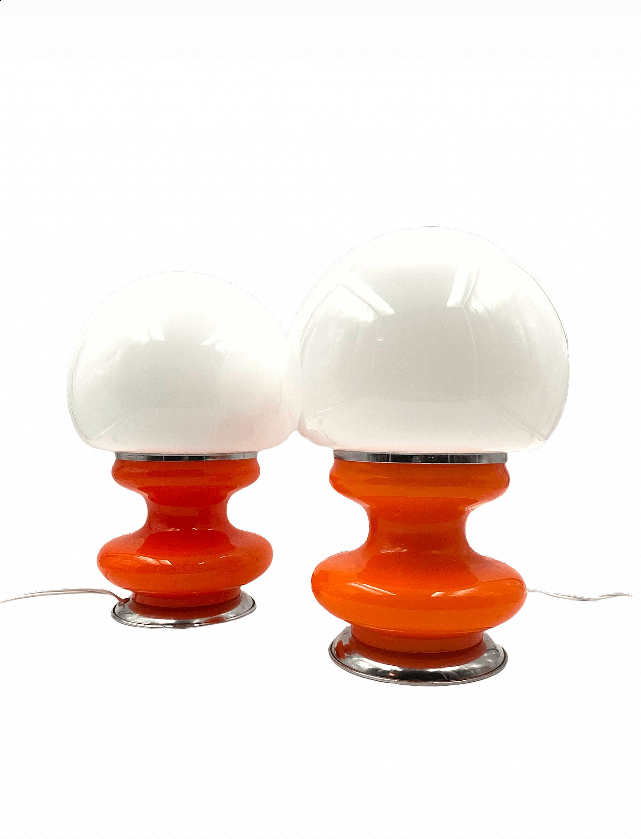 Pair of Murano glass Space Age table lamps, by Carlo Nason for AV Mazzega, 1970s 19