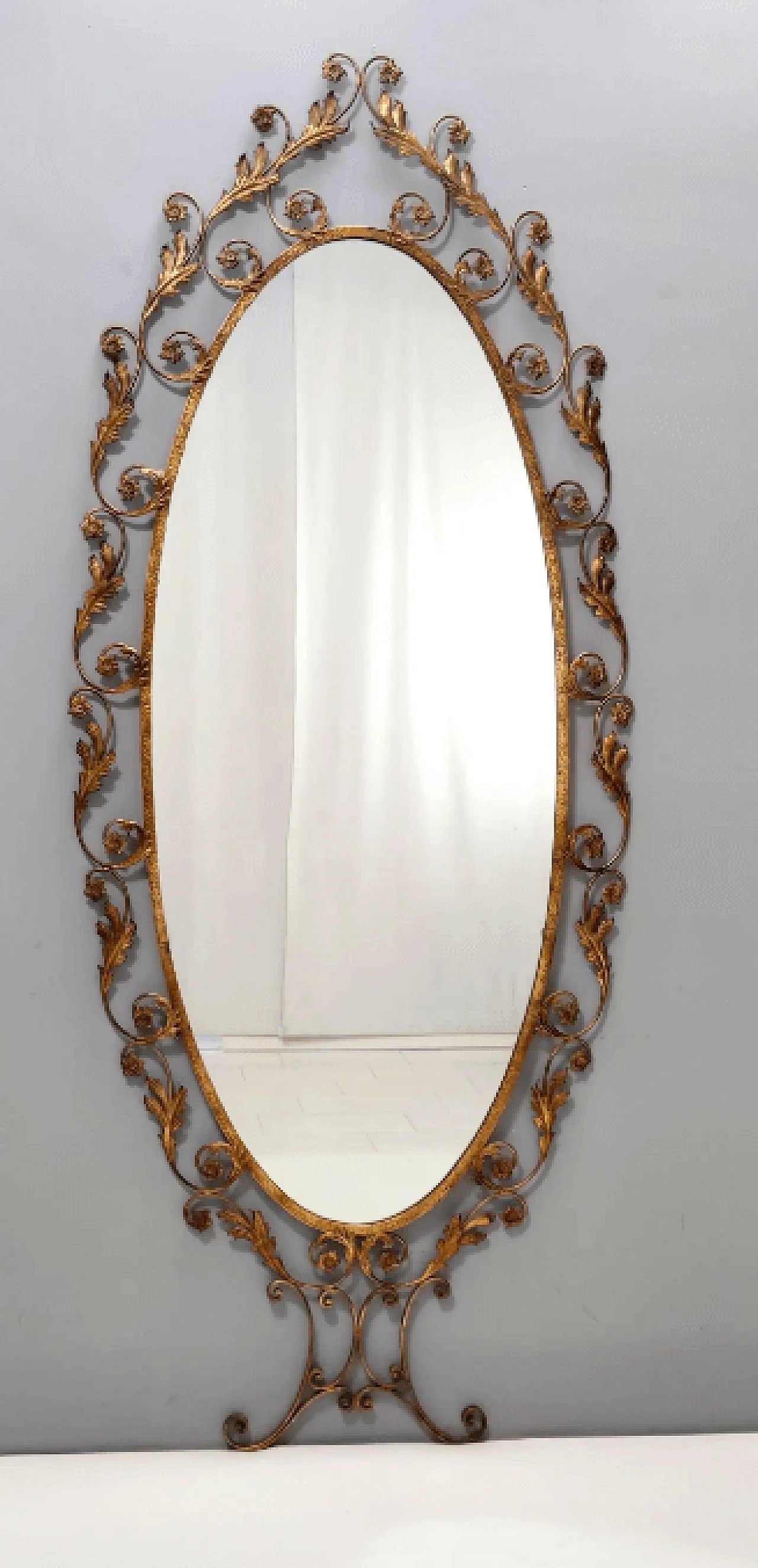 Entrance mirror and brass console table by Pierluigi Colli, 1960s 7