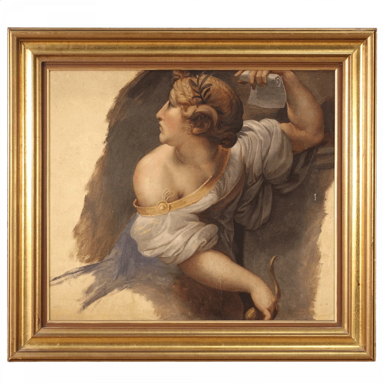 Antique oil painting of Sibyl, 19th century 13