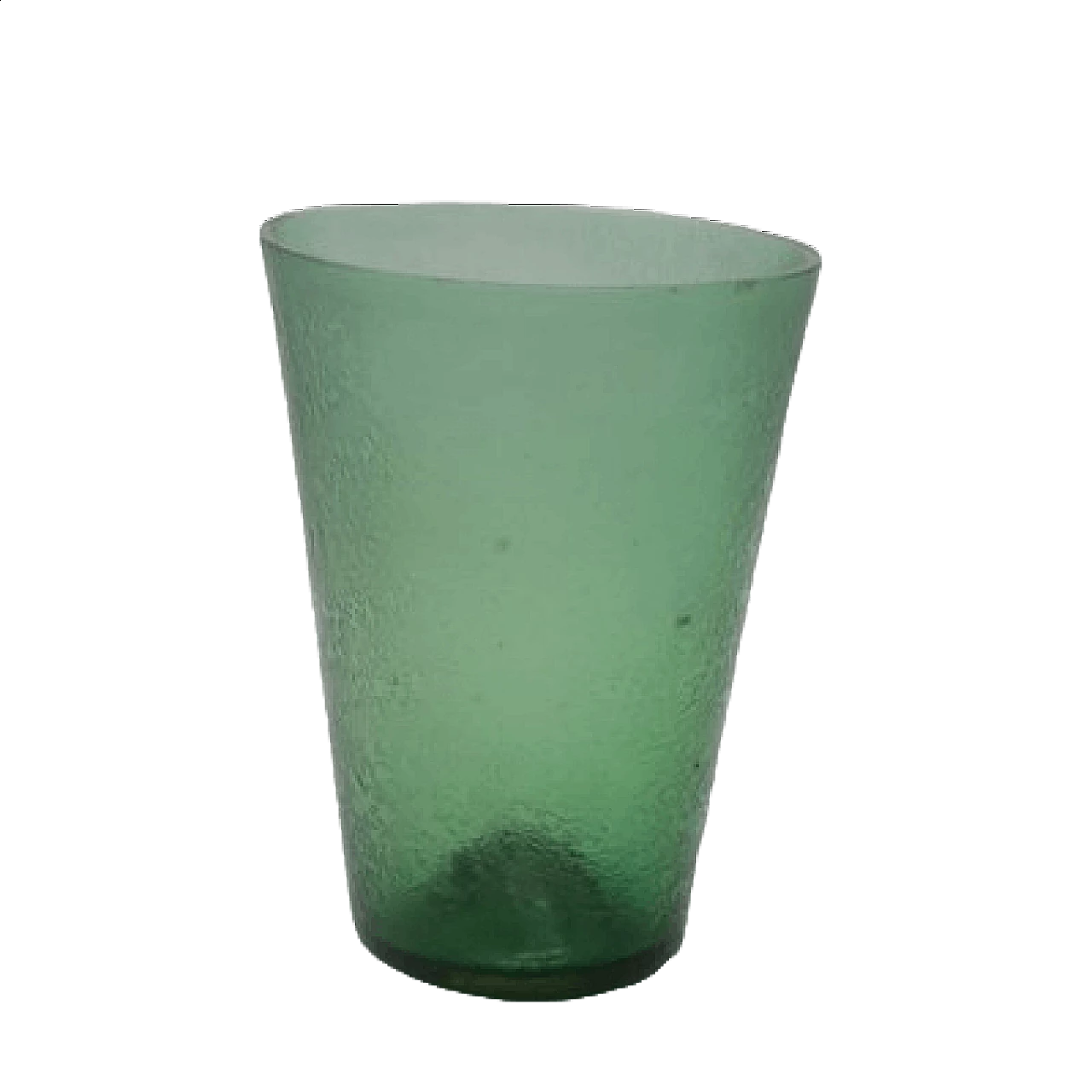 Green glass vase, 1950s 15
