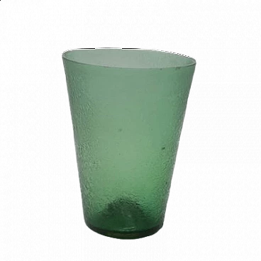 Green glass vase, 1950s