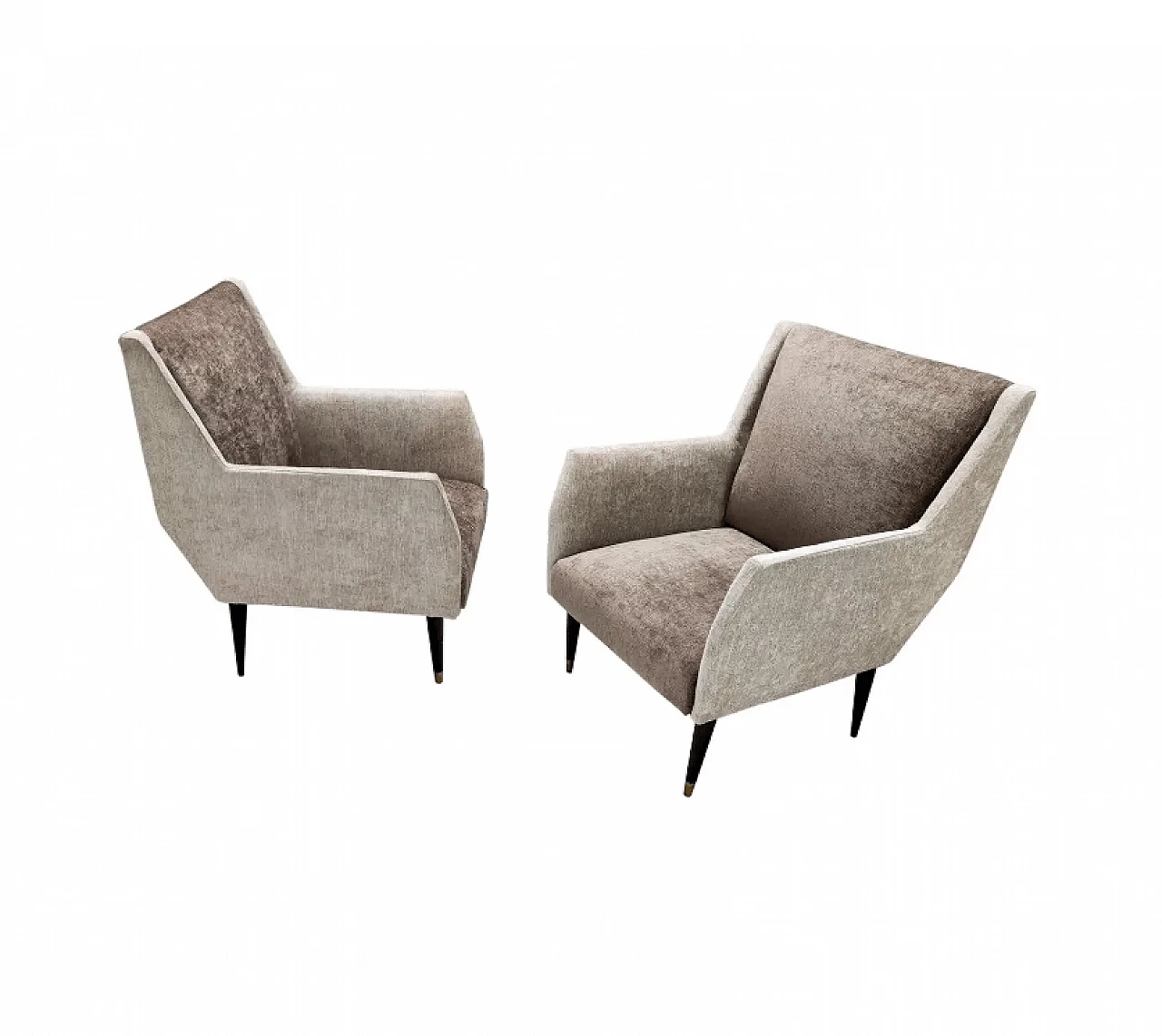 Pair of armchairs attributed to Carlo De Carli, 1950s 1