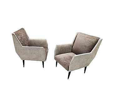Pair of armchairs attributed to Carlo De Carli, 1950s