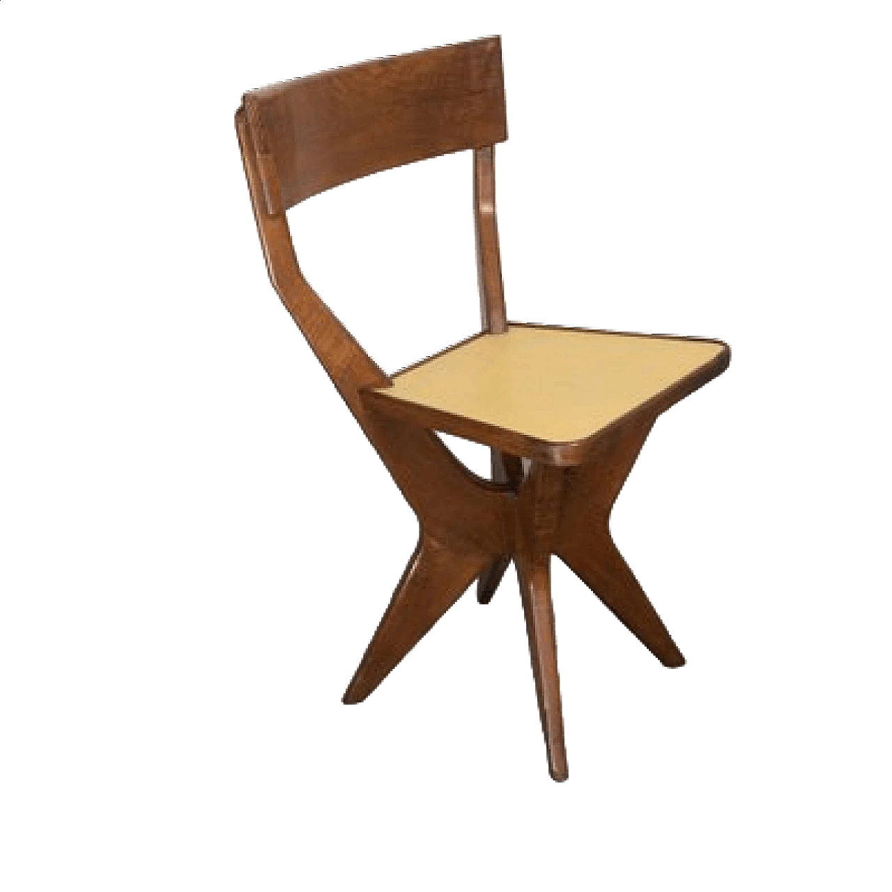 Sculptural chair in wood and formica, 1950s 22