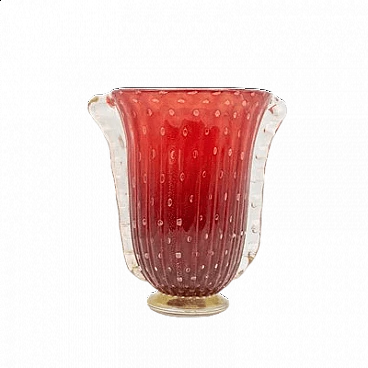Vaso in vetro rosso, anni '30