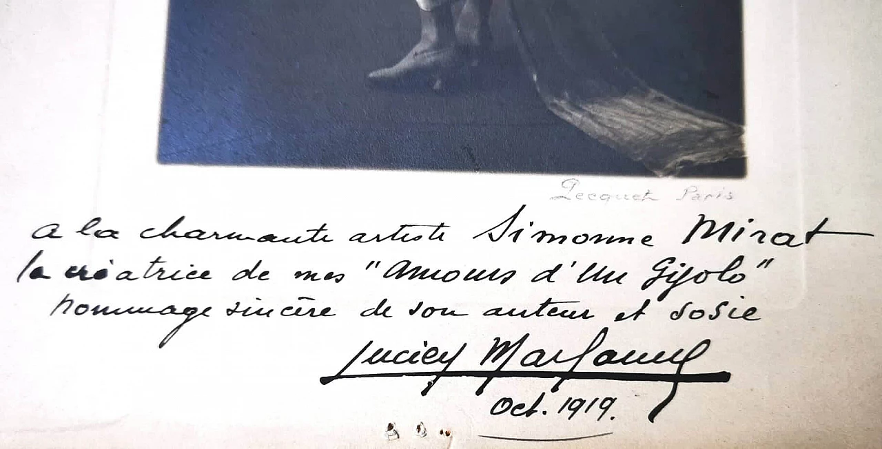 Foto originale di Pecquet con dedica, inizio '900 2