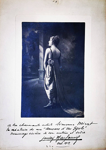 Original photo of Pecquet with dedication, early 1900s