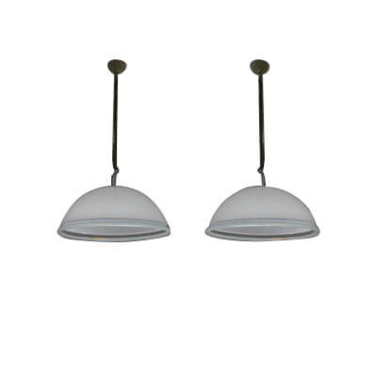 Pair of chandeliers in the style of Leucos, 1970s 20