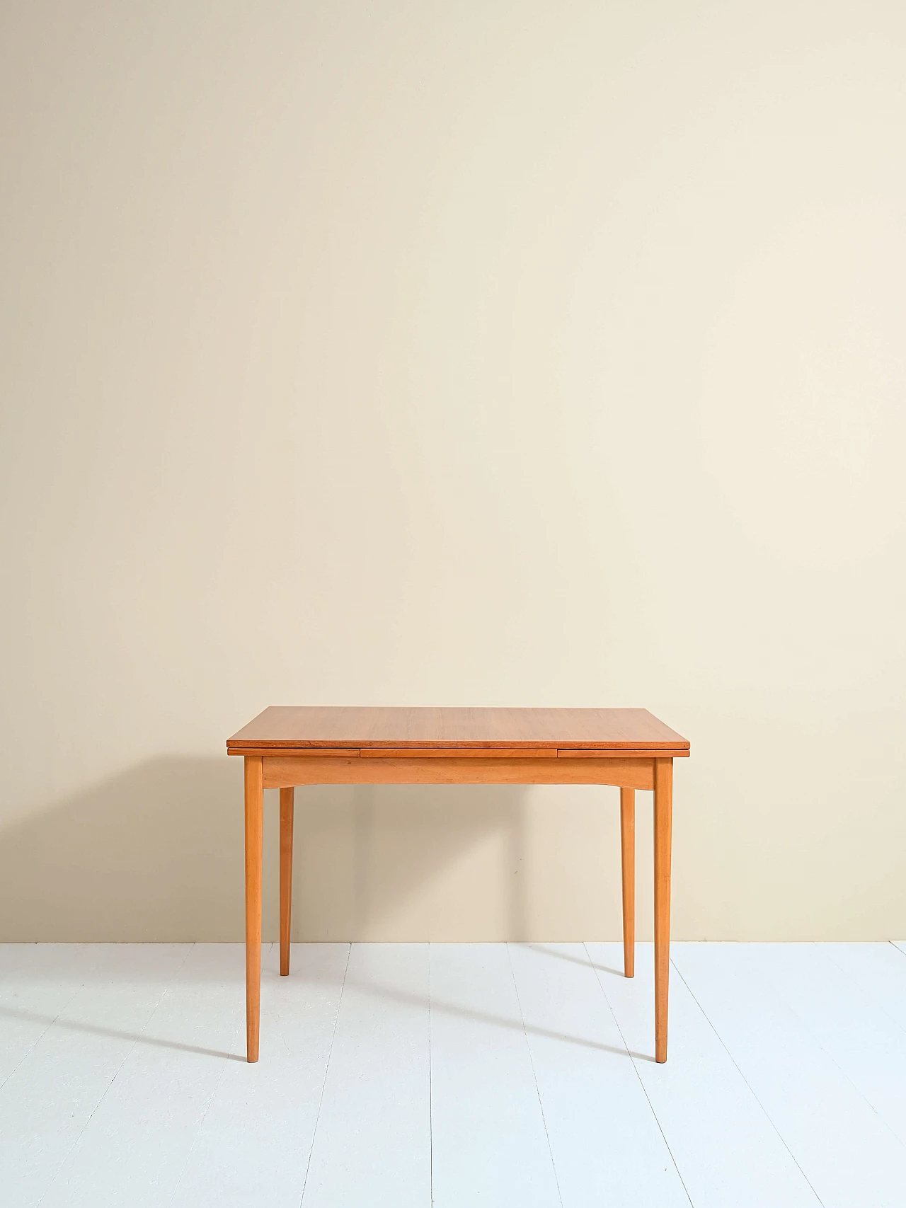 Tavolo da pranzo estendibili in teak stile scandinavo, anni '60 8