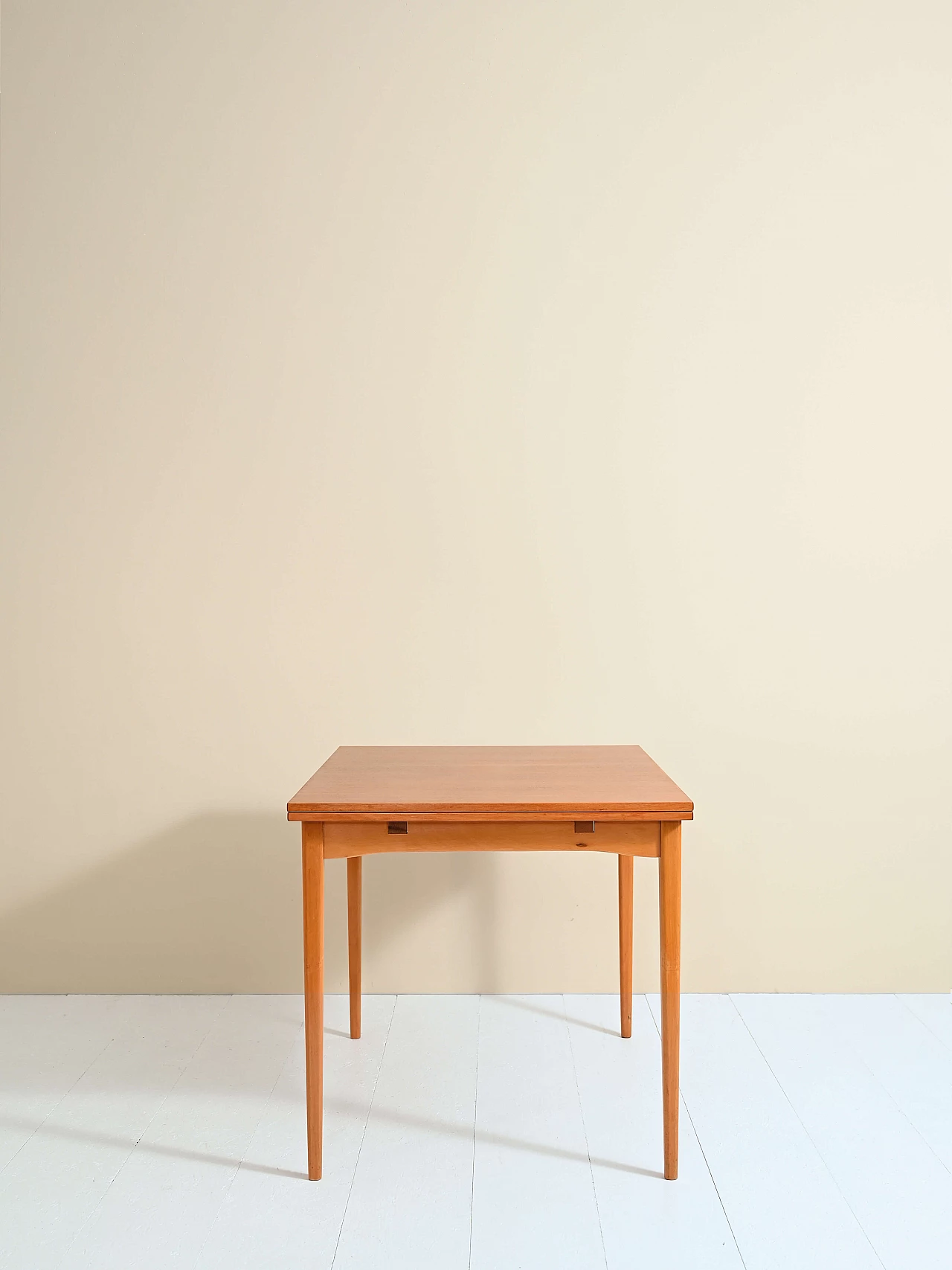 Tavolo da pranzo estendibili in teak stile scandinavo, anni '60 9