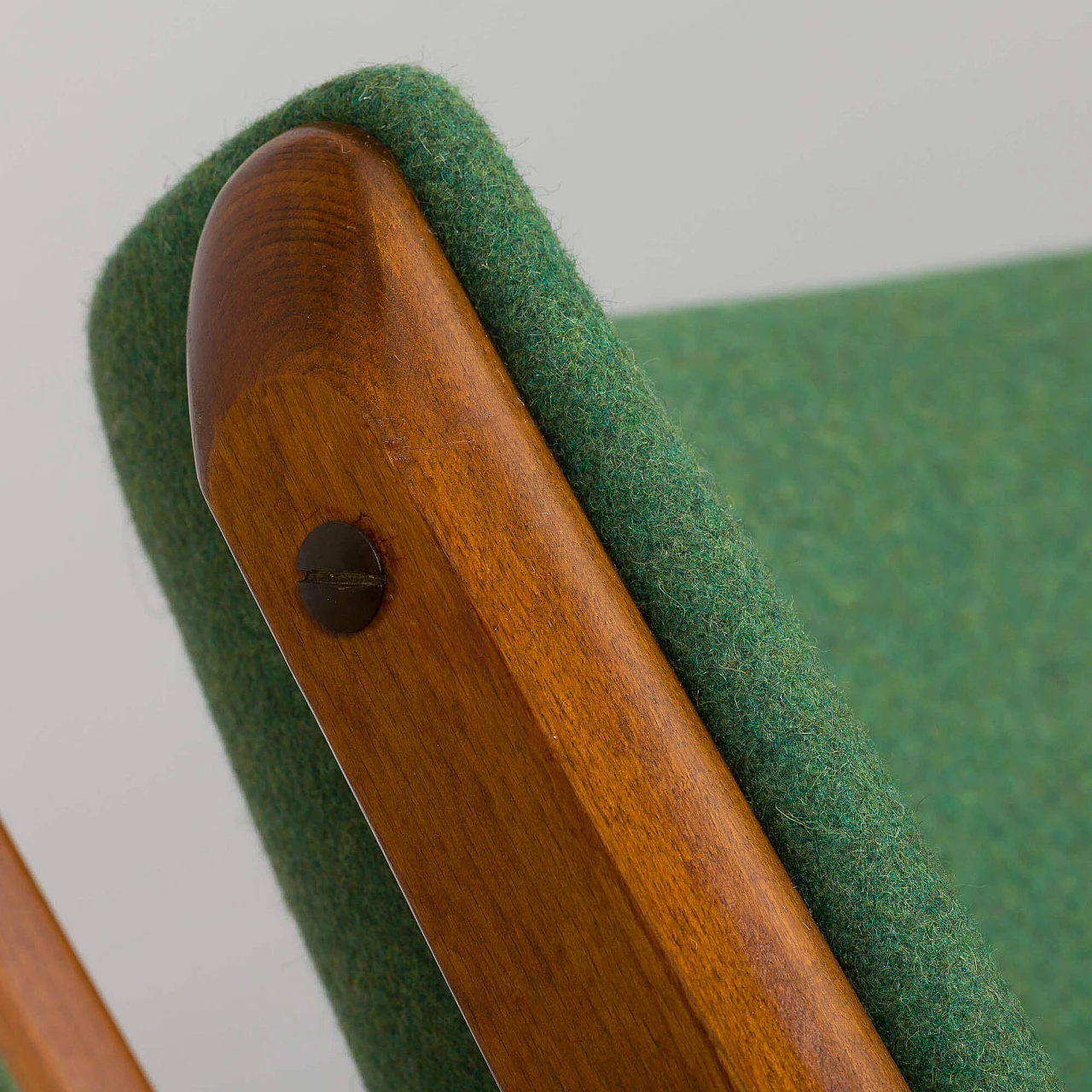 Coppia di sedie Dal Vera in legno e lana, anni '50 11