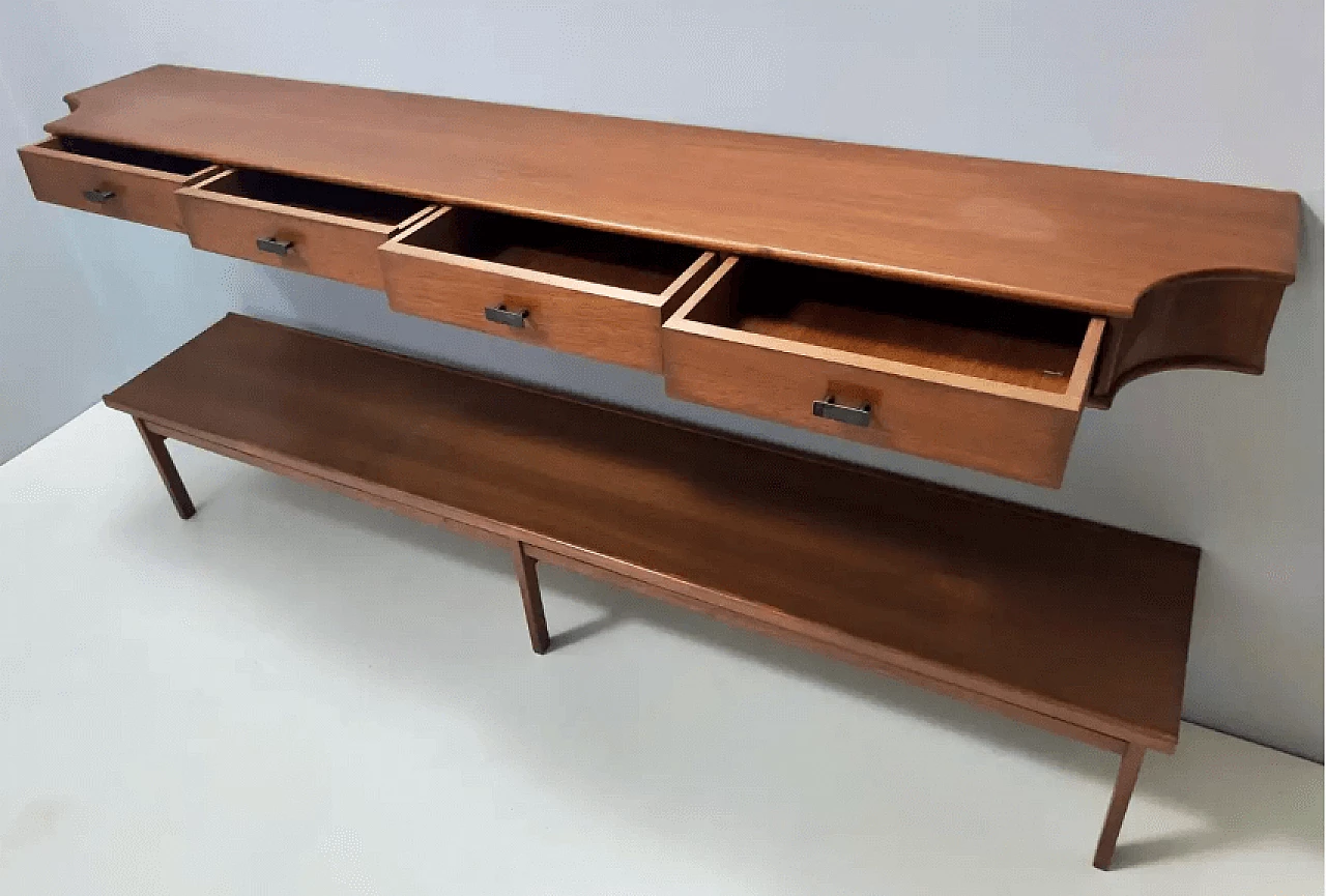 Mobili da ingresso in legno di noce di Brugnoli, anni '50 8