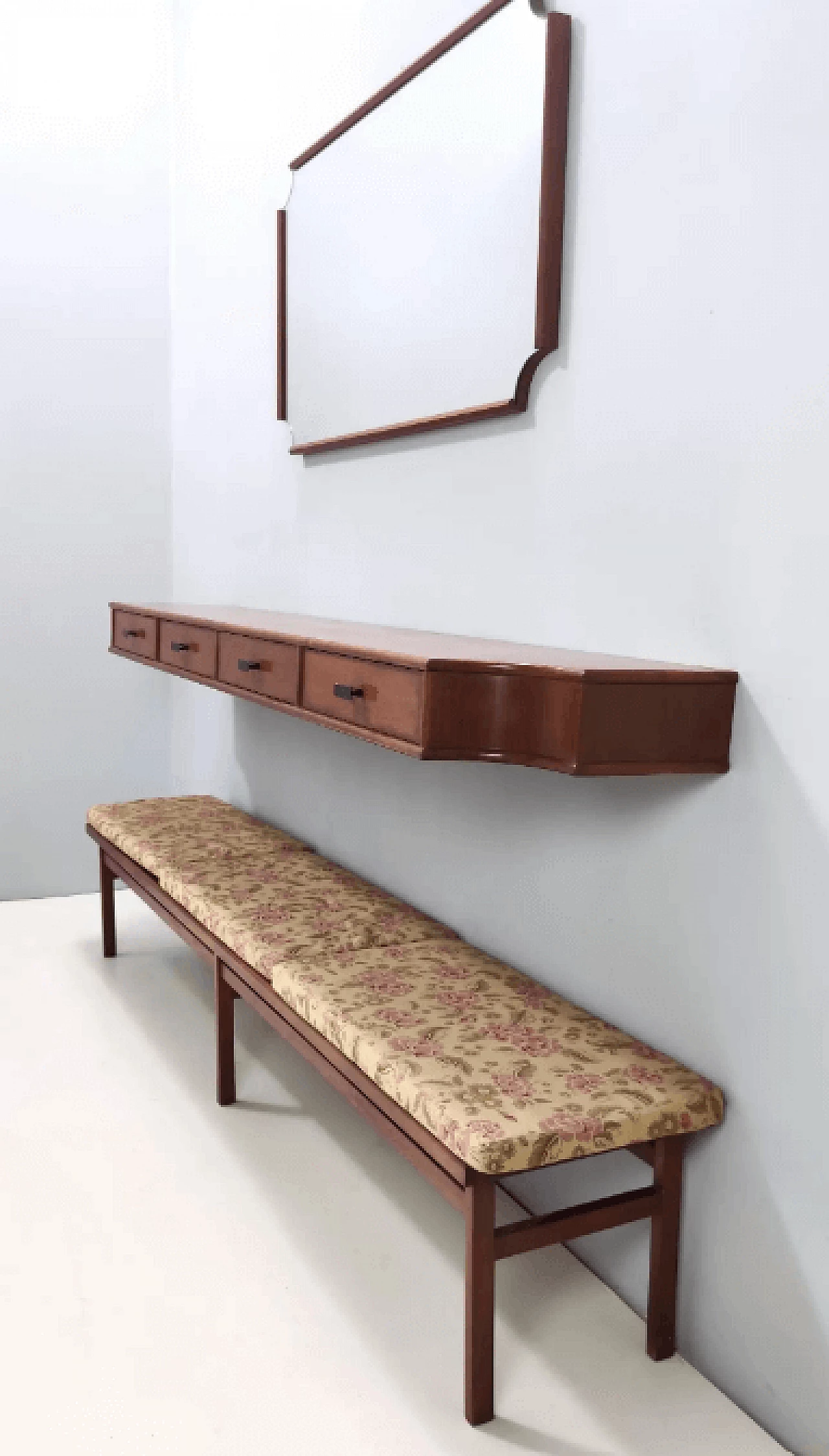 Mobili da ingresso in legno di noce di Brugnoli, anni '50 9