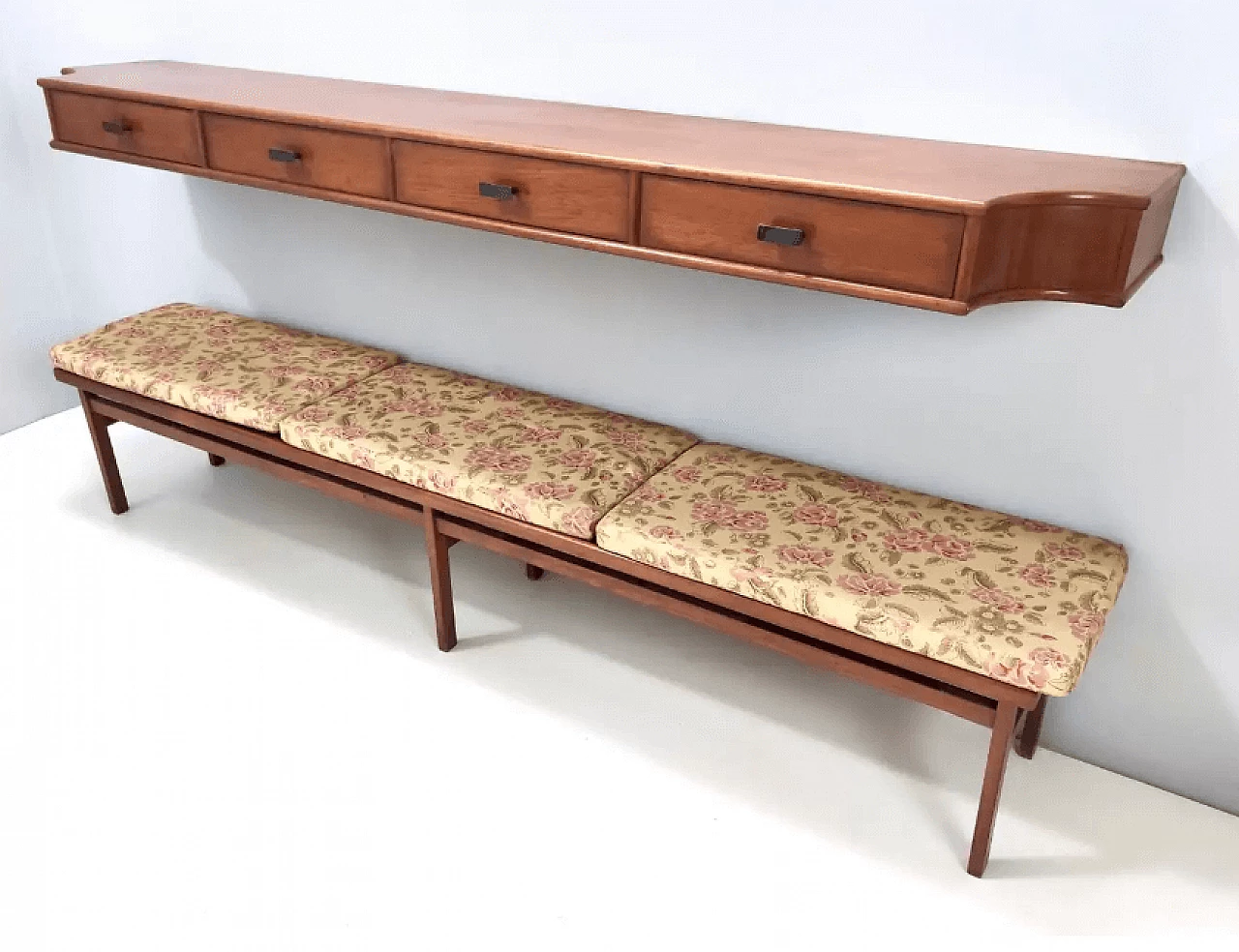 Mobili da ingresso in legno di noce di Brugnoli, anni '50 10