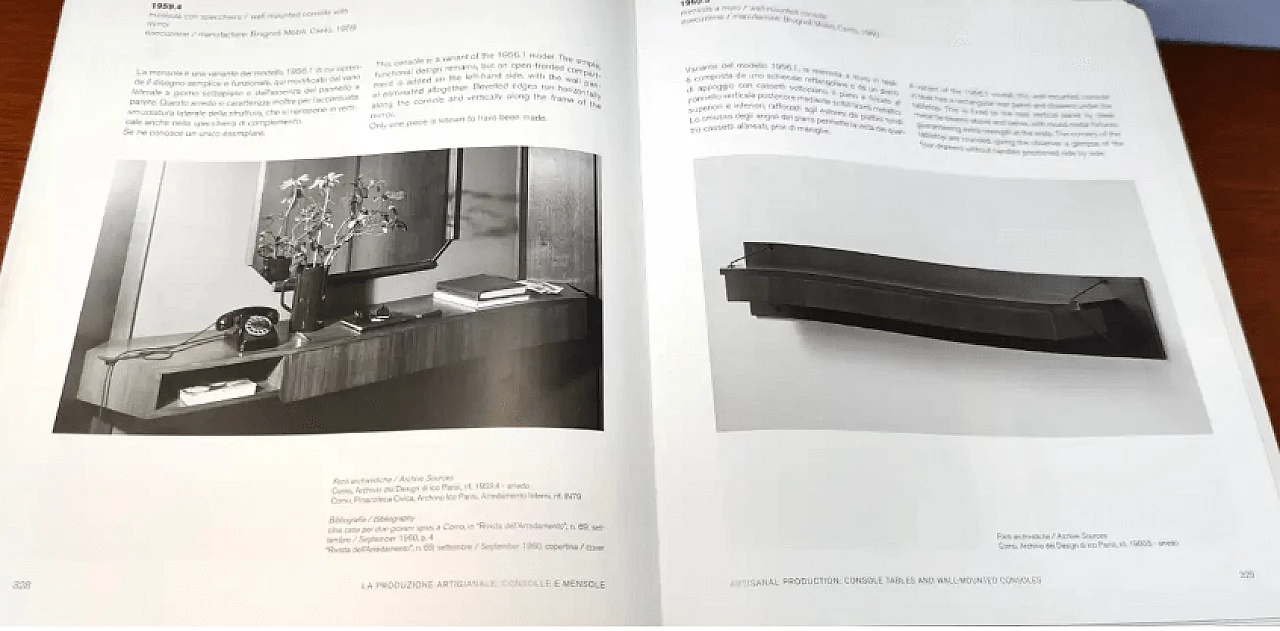 Mobili da ingresso in legno di noce di Brugnoli, anni '50 18