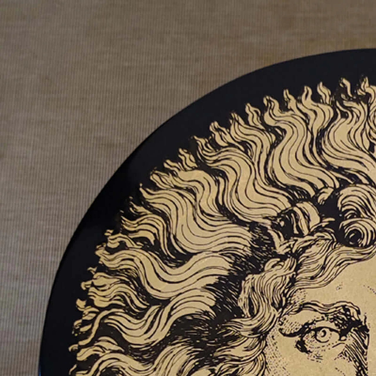 Table by Piero Fornasetti depicting the Sun King Louis XIV, 1970s 8
