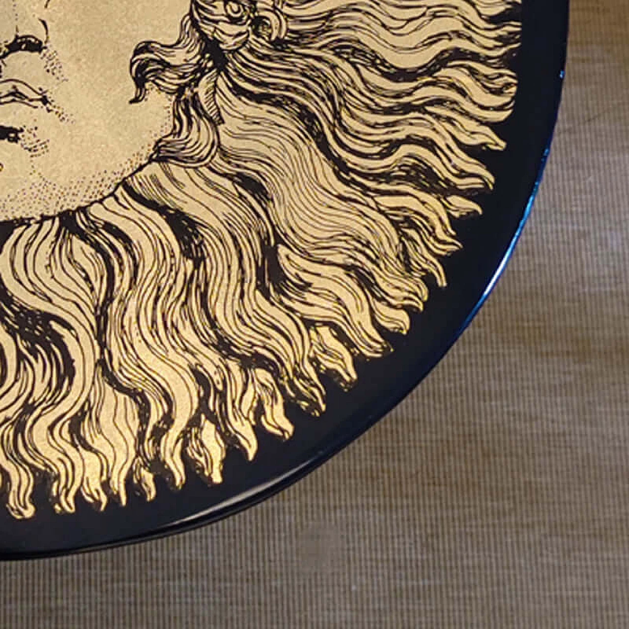 Table by Piero Fornasetti depicting the Sun King Louis XIV, 1970s 11