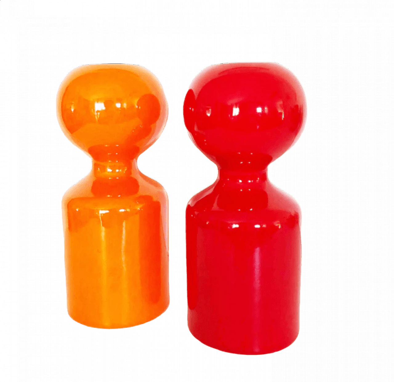 Coppia di candelieri di Liisi Beckmann per Gabbianelli Ceramiche, anni '60 4