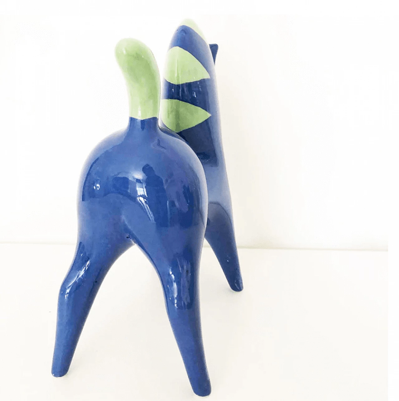 Cavallo bicolore in ceramica di Roberto Rigon, anni '50 5