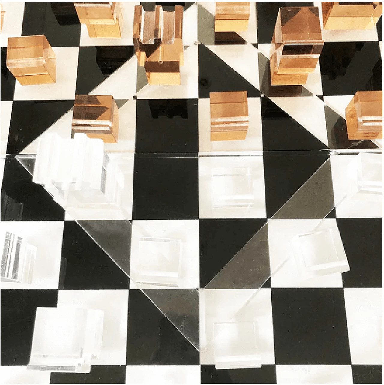 Plexiglas chessboard, 1970s 2