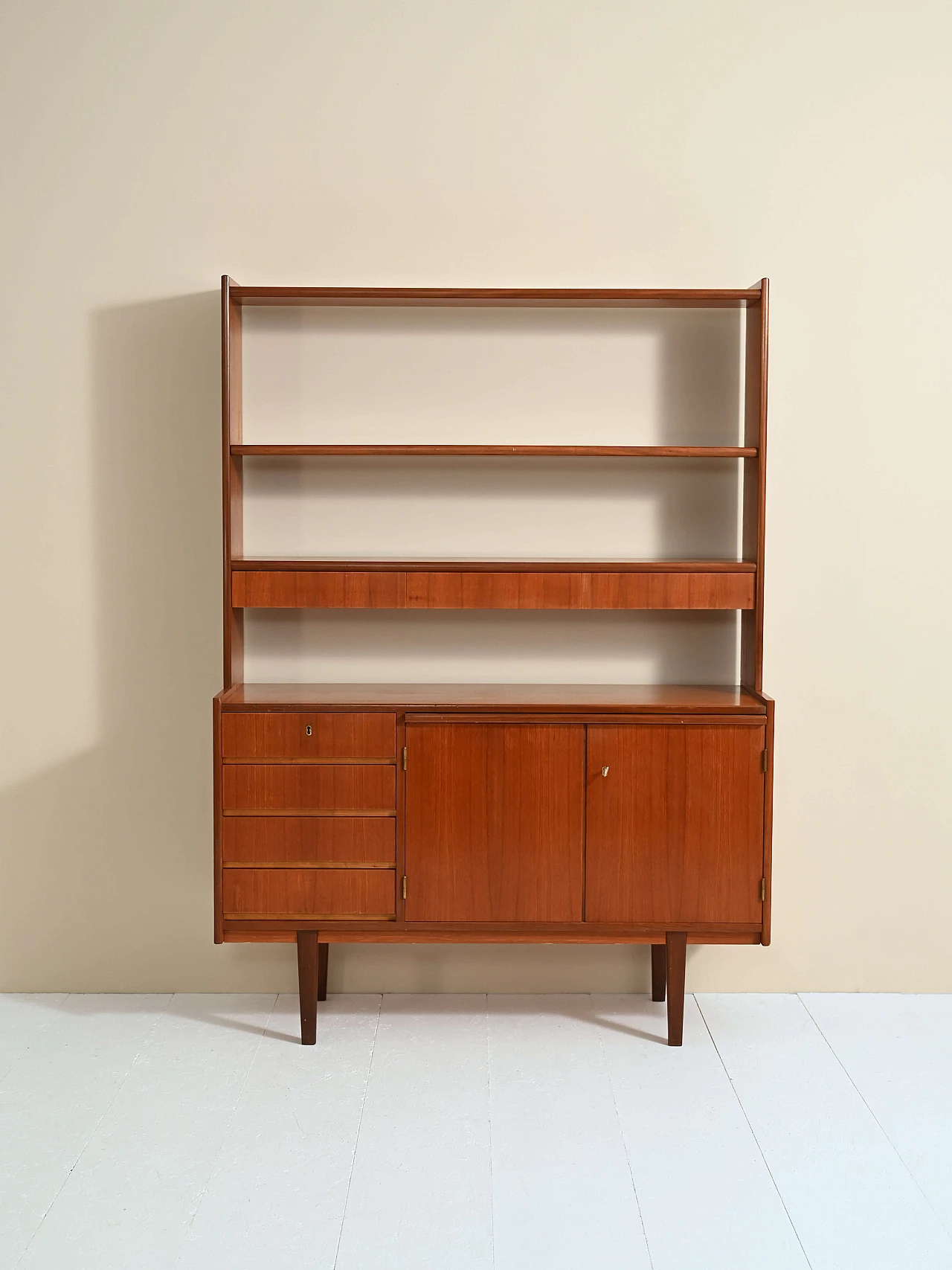 Bookcase with pull-out teak shelf, 1960s 1