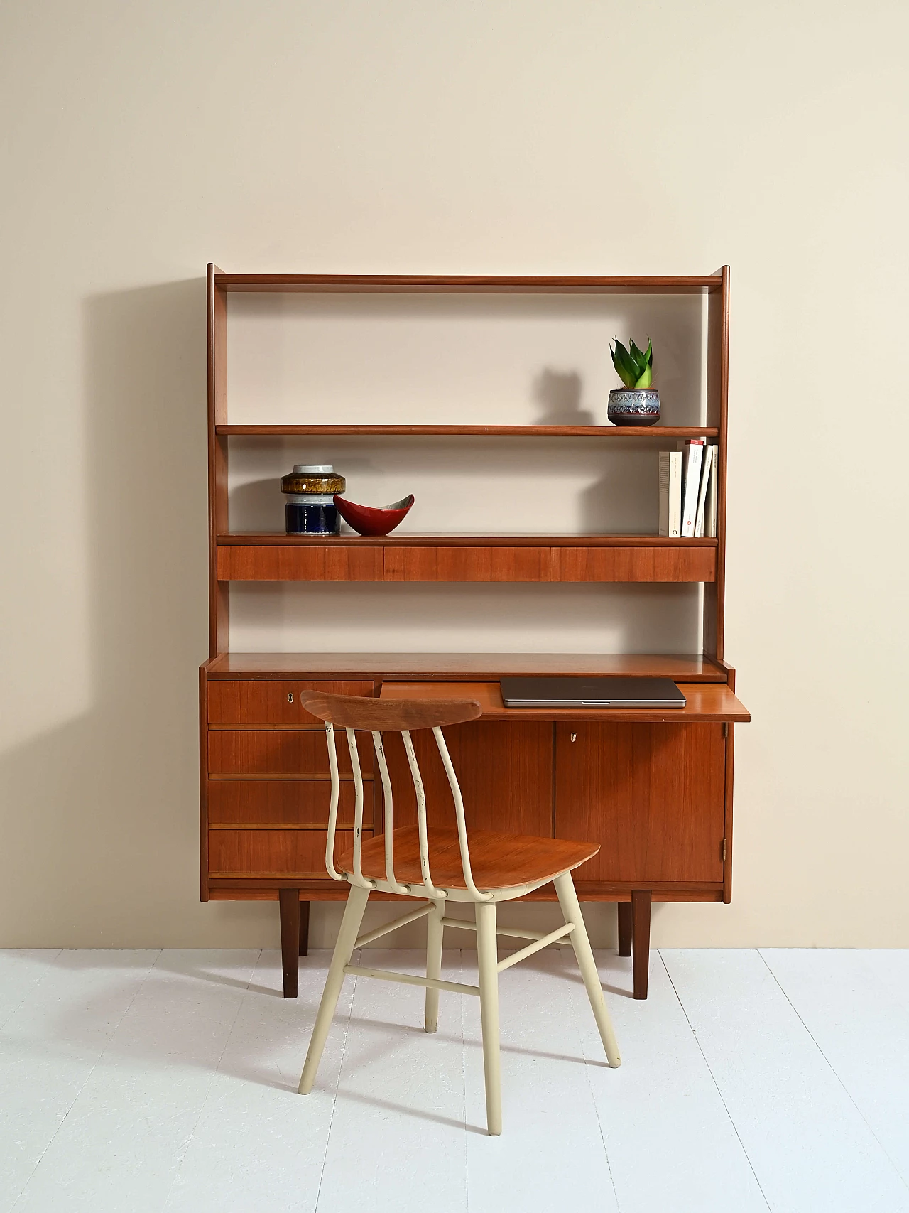 Bookcase with pull-out teak shelf, 1960s 4