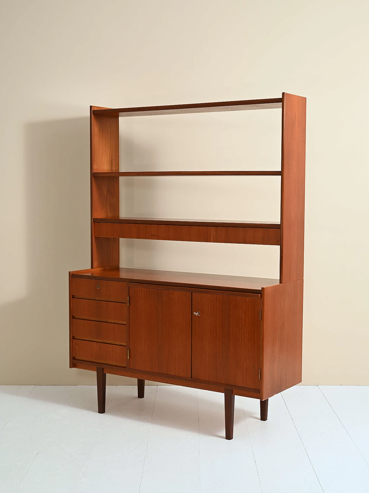 Bookcase with pull-out teak shelf, 1960s 11