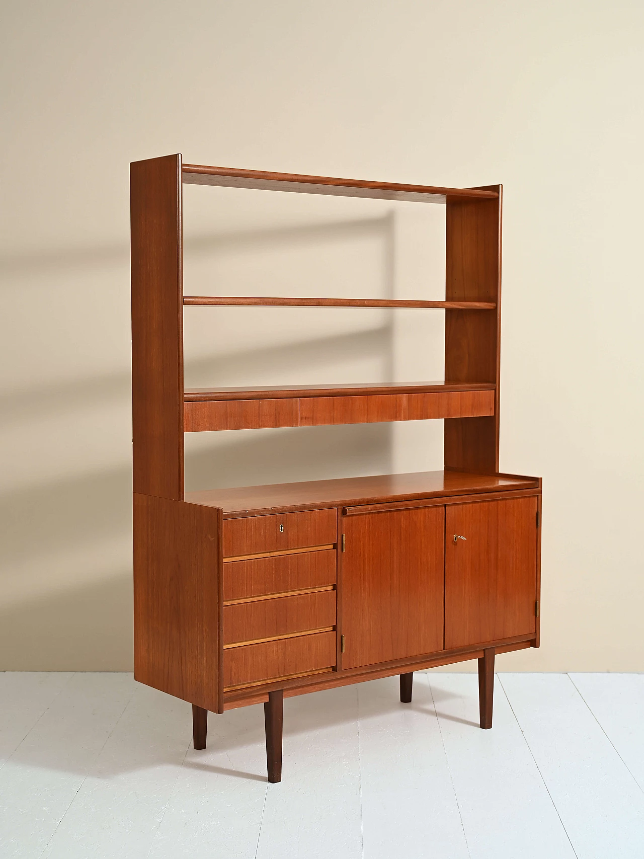 Bookcase with pull-out teak shelf, 1960s 12