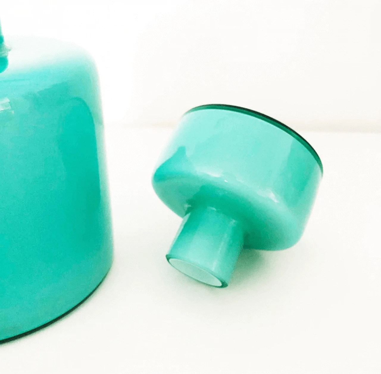 Glass bottle with stopper by Luciano Vistosi, 1960s 2