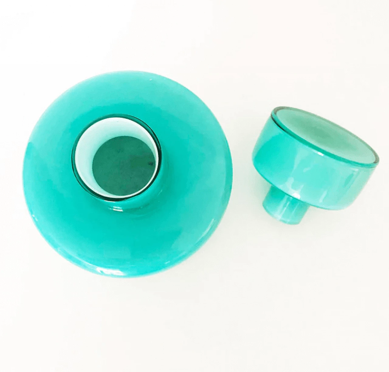 Glass bottle with stopper by Luciano Vistosi, 1960s 4