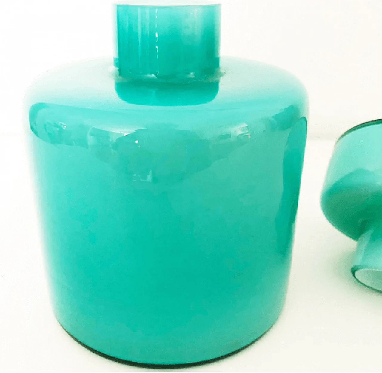 Glass bottle with stopper by Luciano Vistosi, 1960s 5