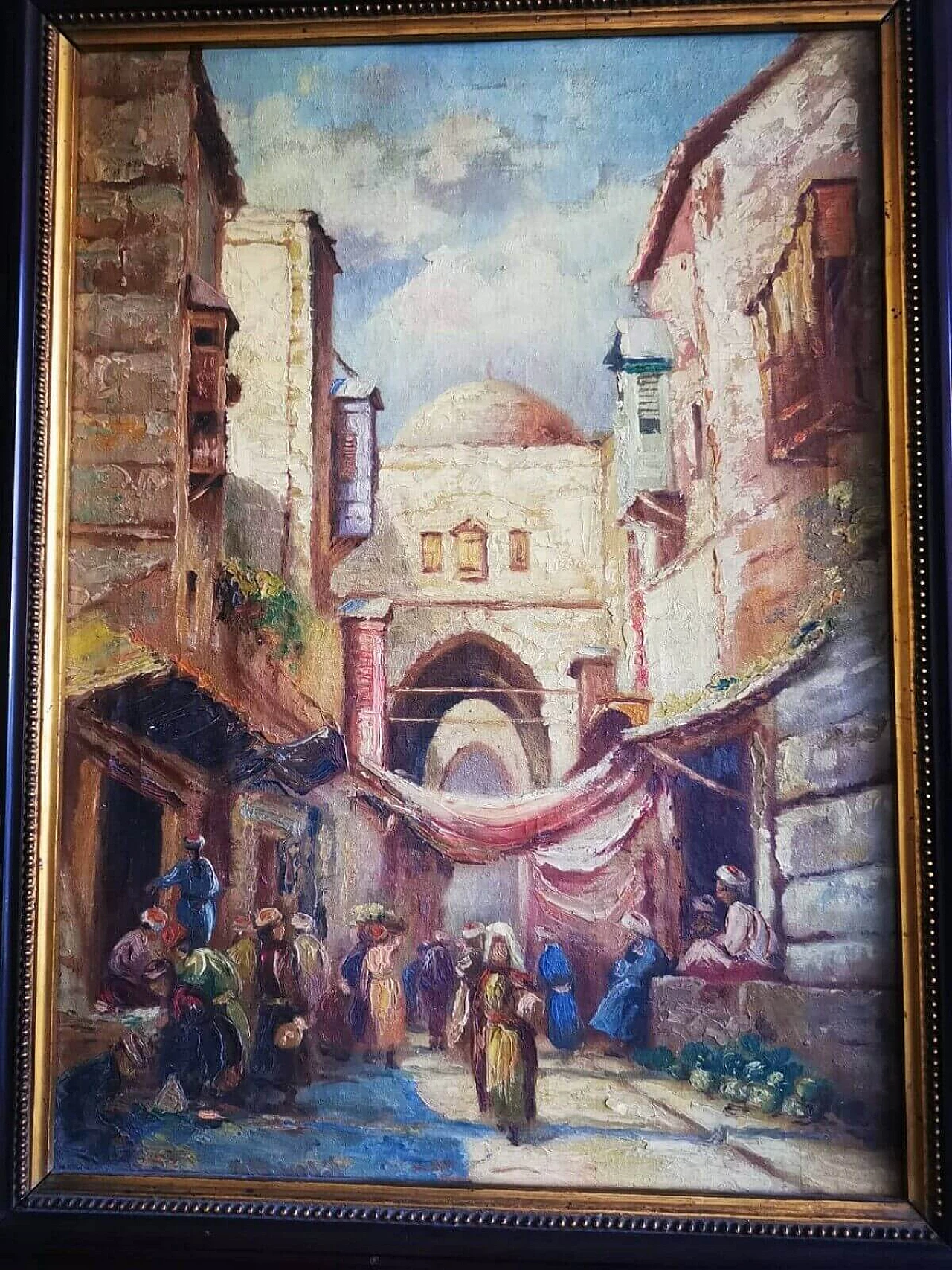 La Casbah, quadro orientalista olio su tela, anni '30 1