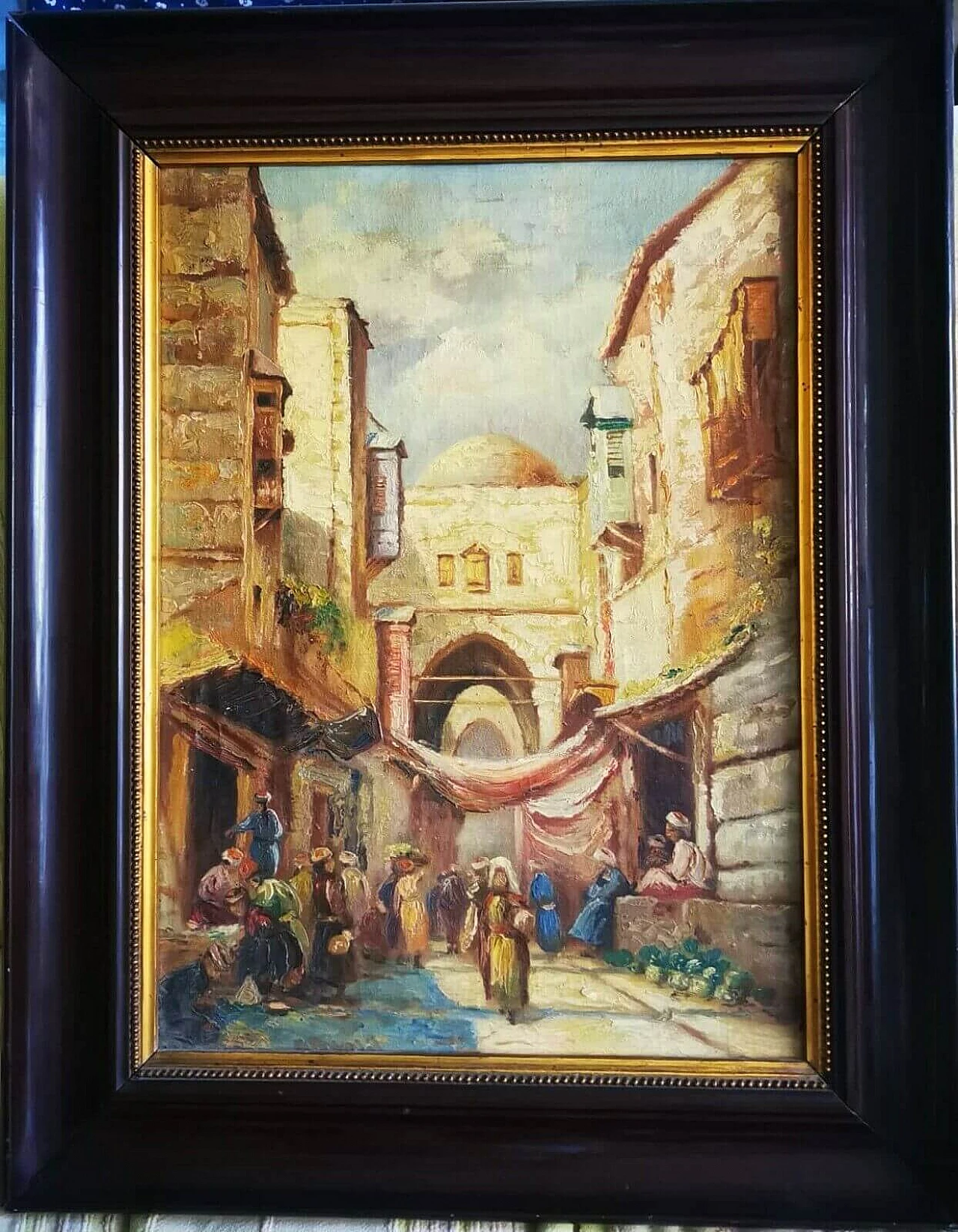 La Casbah, quadro orientalista olio su tela, anni '30 4