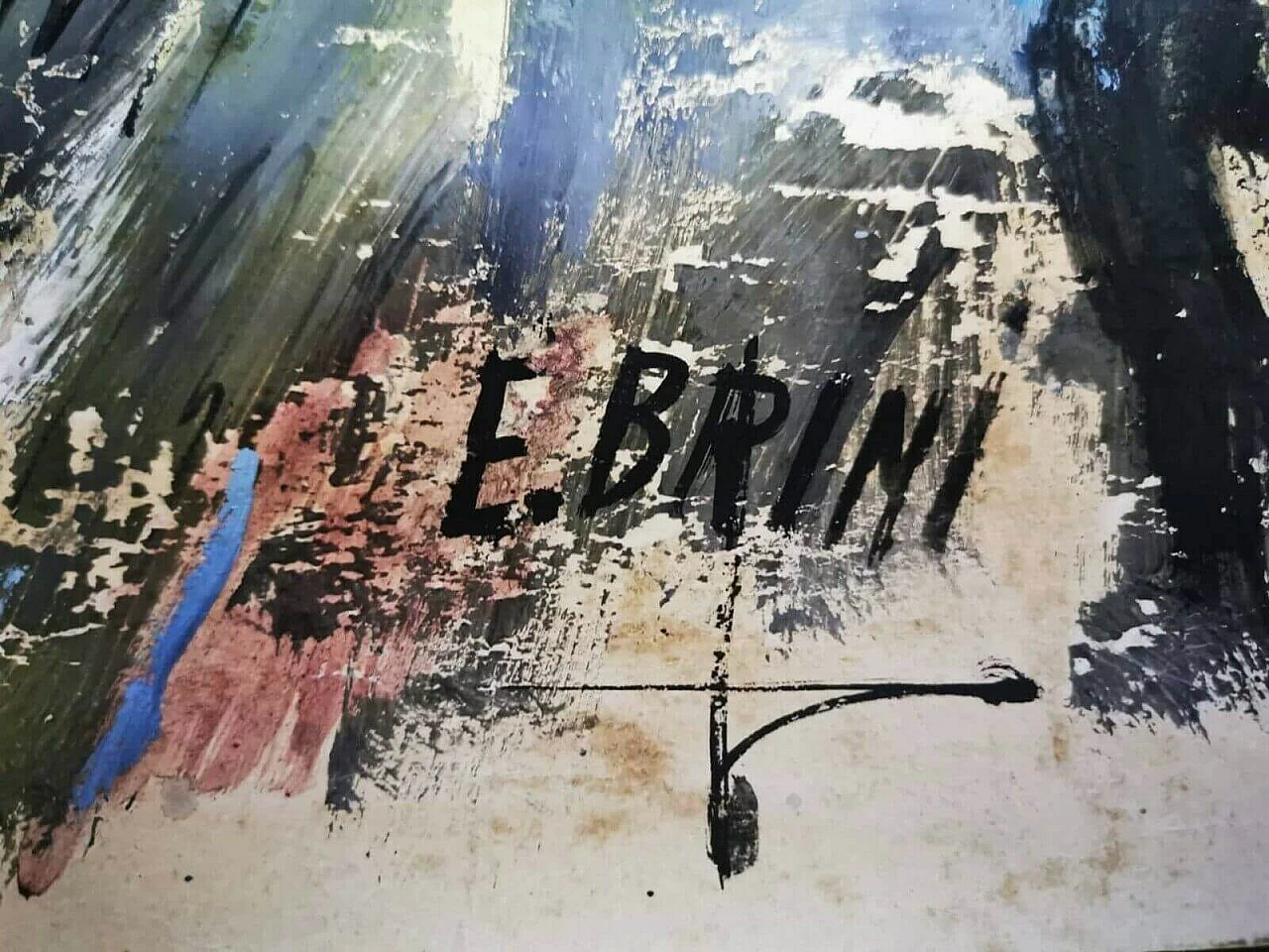 Volto di un uomo, bozzetto originale x cinema, Ercole Brini, anni '50 3