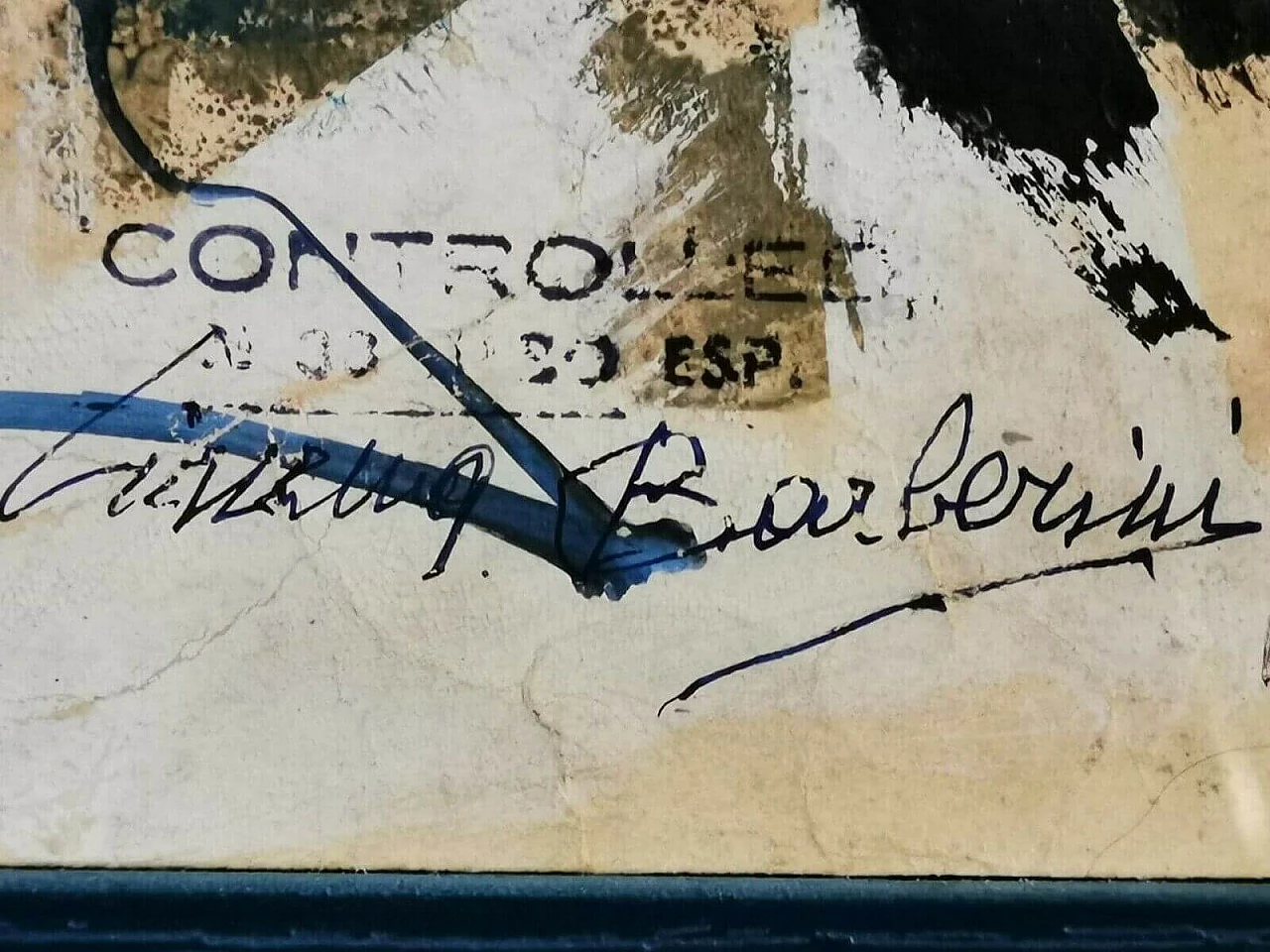 Volto di un uomo, bozzetto originale x cinema, Ercole Brini, anni '50 4