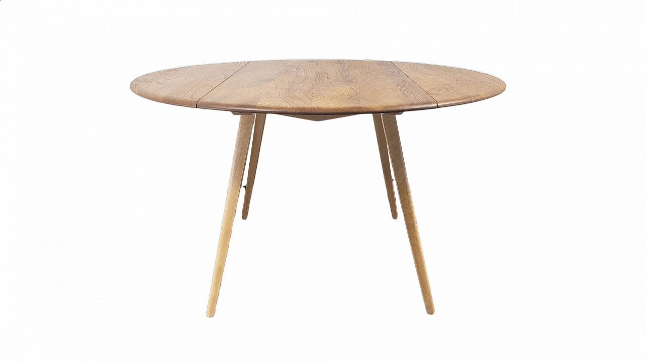 Ercol Dining Table No. 20 openable in elm, 1960s 13