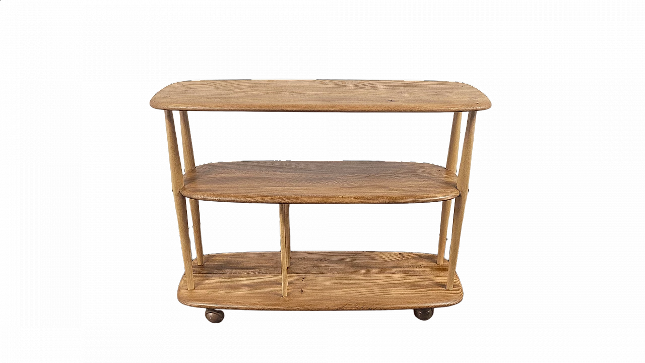 Elm bookcase with castors by Ercol, 1960s 16