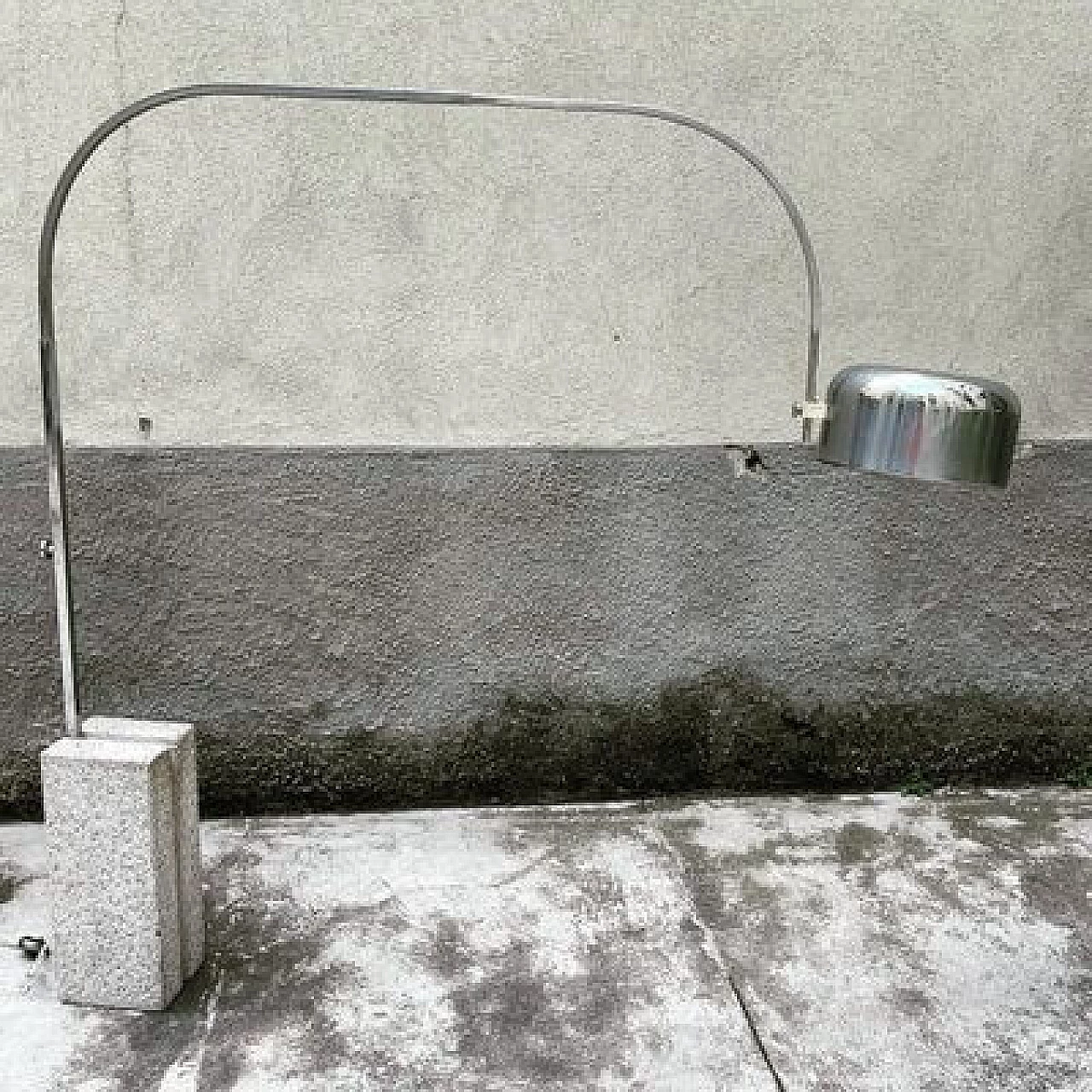 Adjustable metal lamp with cement base by Reggiani, 1970s 2
