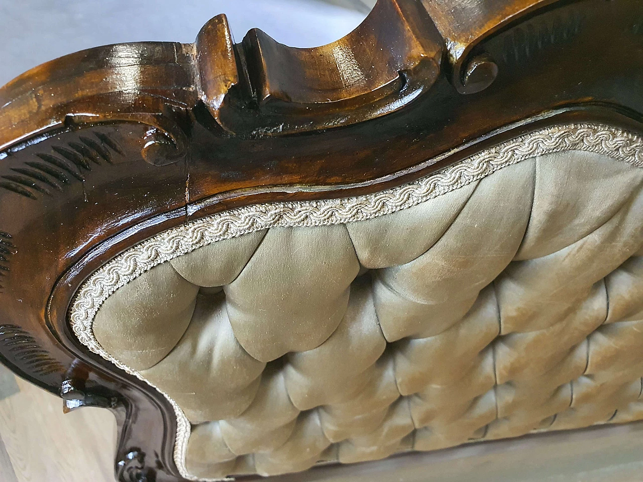 Baroque style double bed, 20th century 21