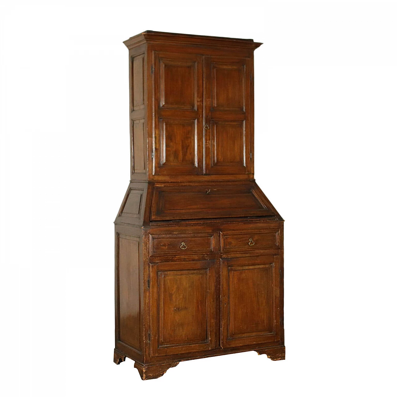 Fir and poplar trumeau with flap door, 18th century 1