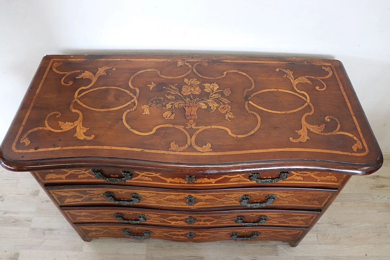 Louis XIV style dresser in precious wood inlay, 17th century 2