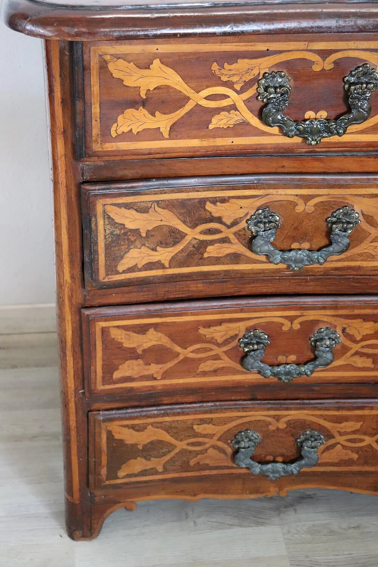 Louis XIV style dresser in precious wood inlay, 17th century 3