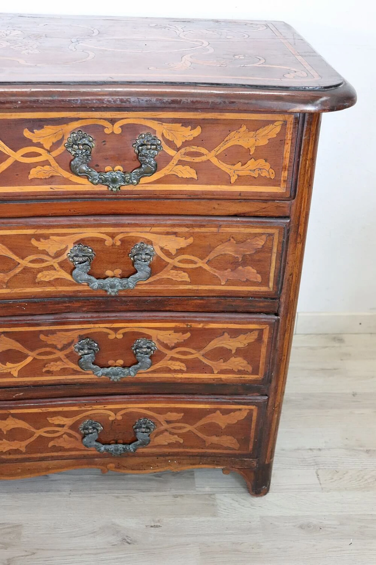 Louis XIV style dresser in precious wood inlay, 17th century 4