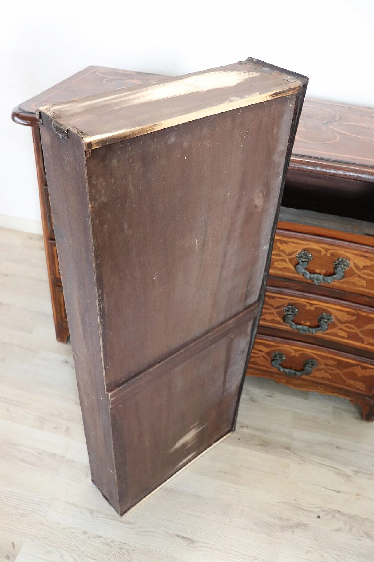 Louis XIV style dresser in precious wood inlay, 17th century 12