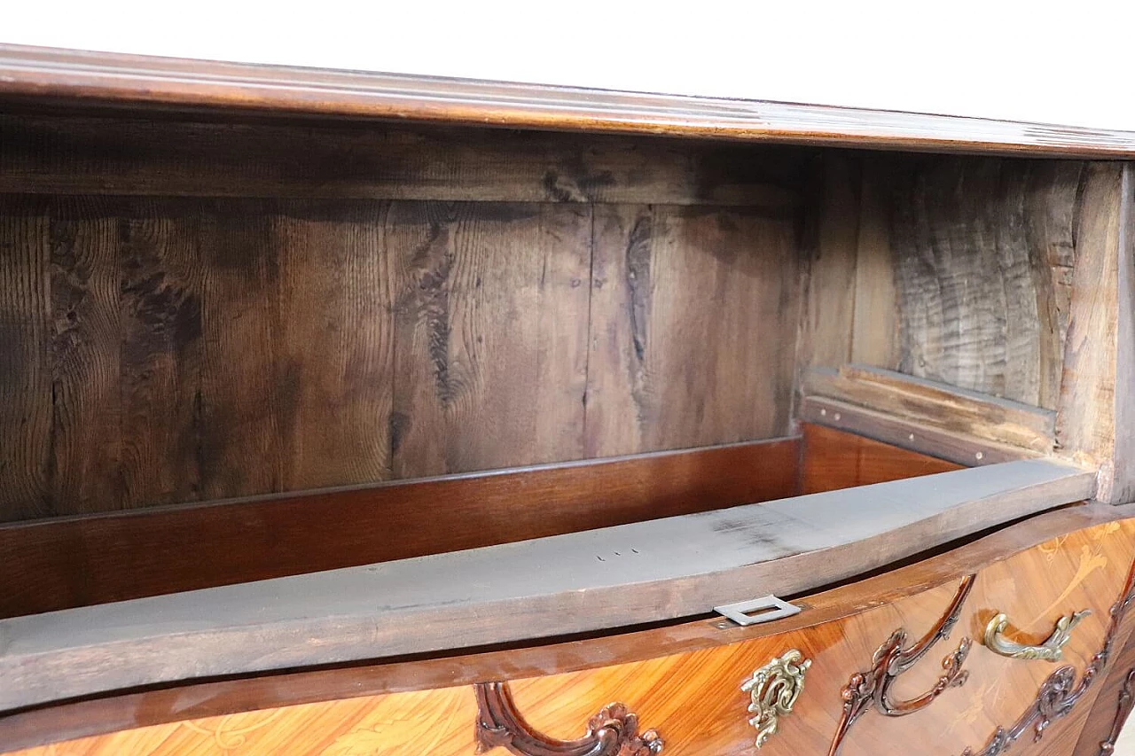 Louis XV style rounded chest of drawers in rosewood, 20th century 11