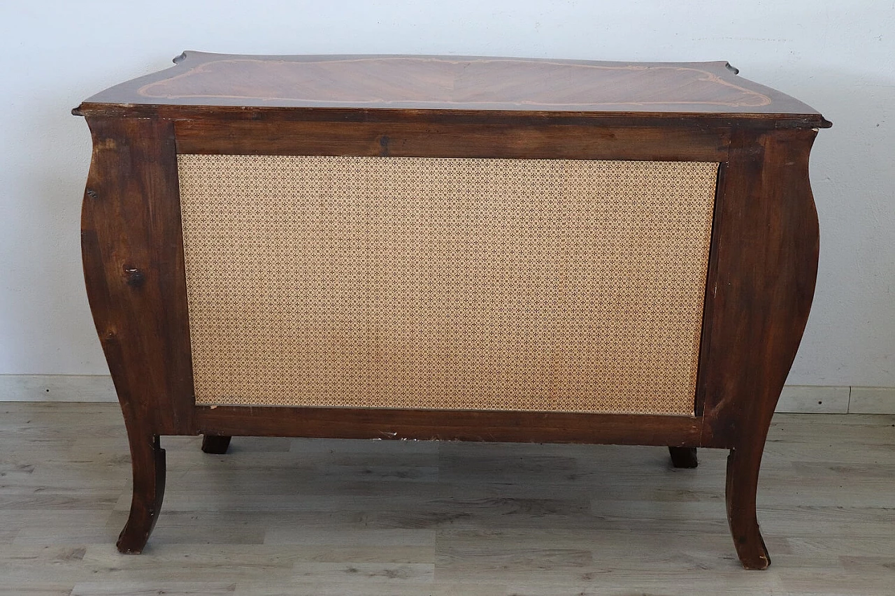 Louis XV style rounded chest of drawers in rosewood, 20th century 13