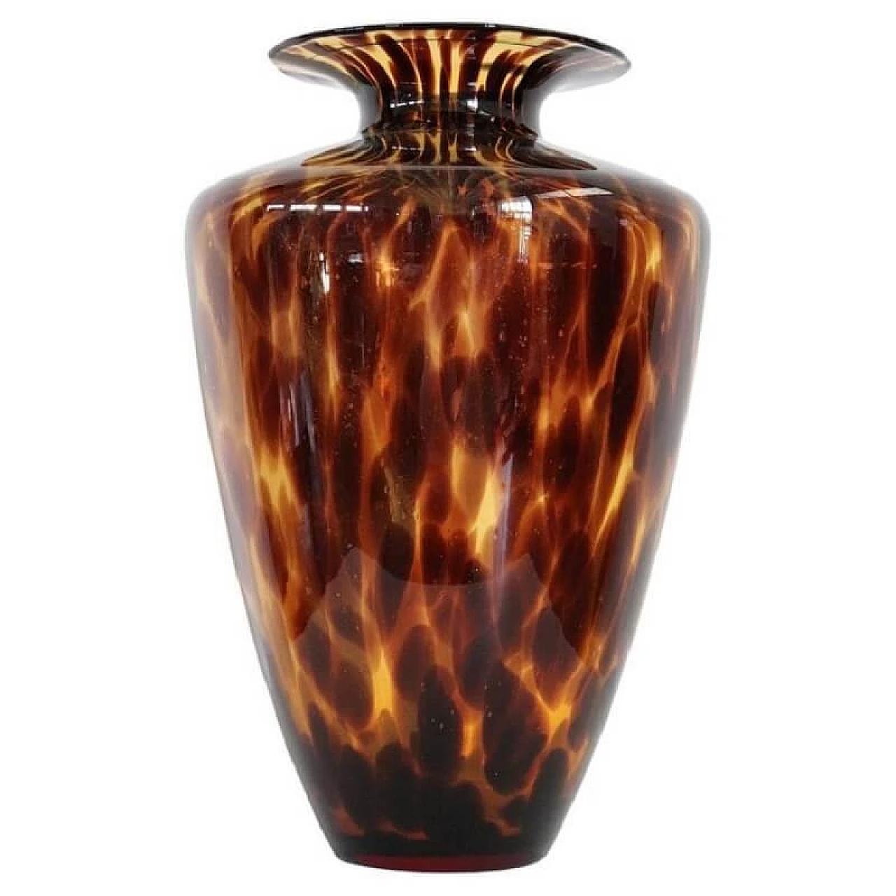 Tiger's eye Murano art glass vase, 1980s 1
