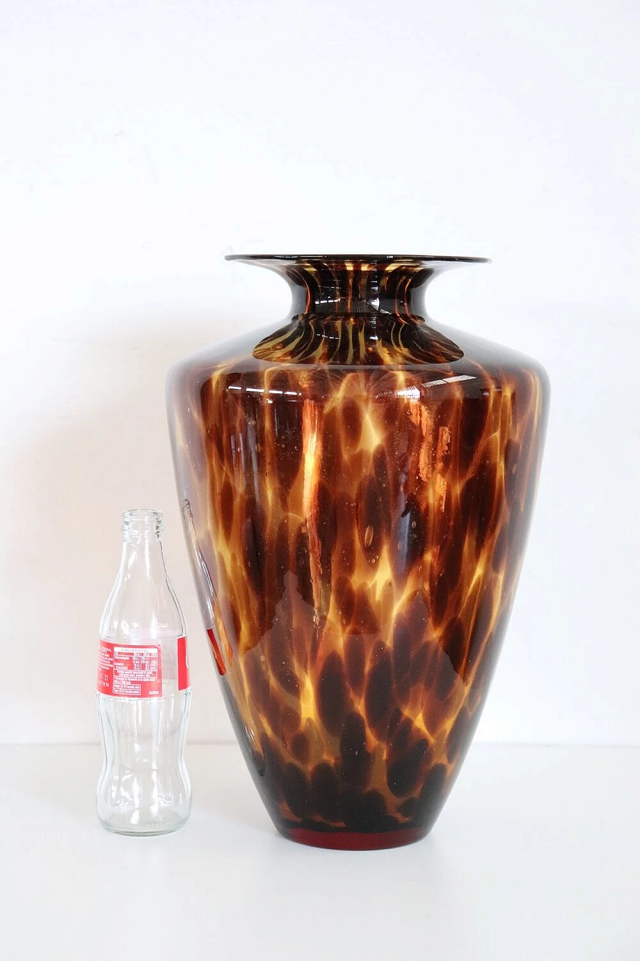 Tiger's eye Murano art glass vase, 1980s 2